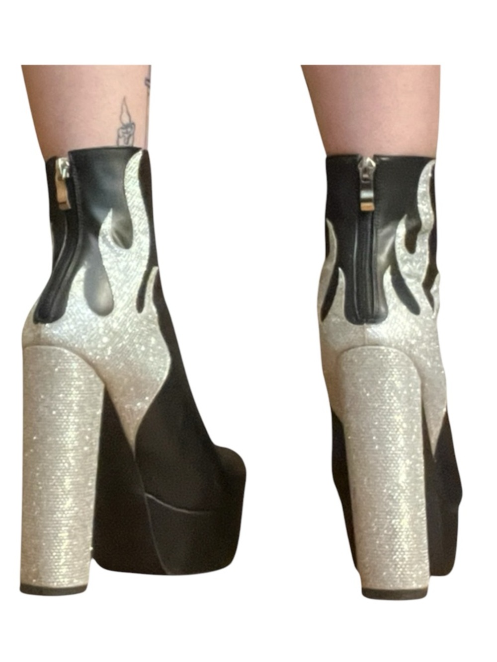 Glitter flame platform heels - Picture 2 of 3